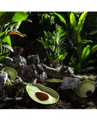 Farfurie pentru desert, 25 cm, Frutos Tropicais Avocado - BORDALLO PINHEIRO